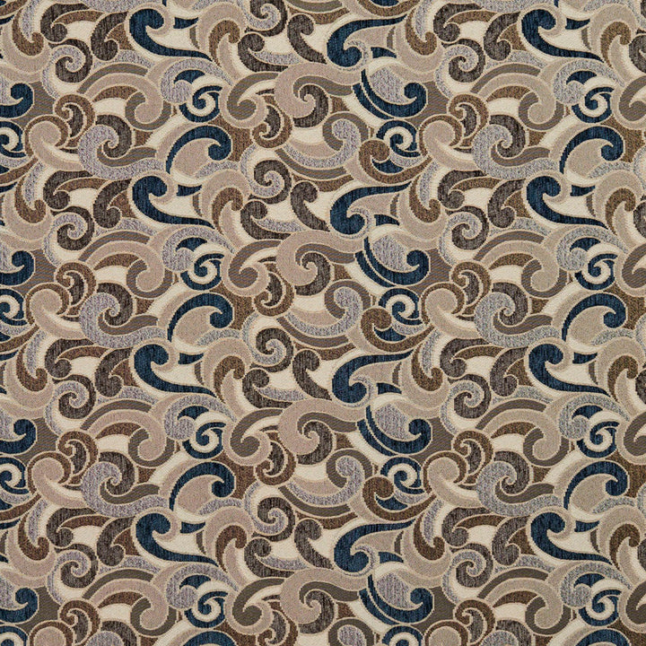 8537 Royal/Flutter by Charlotte Designer Fabric Contemporary Wovens 100% Woven Polyester Asia Exceeds 100,000 Wyzenbeek Rubs (Heavy Duty) Horizontal: 17" x Vertical: 7.5" 54 Inches - Swanky Fabrics -