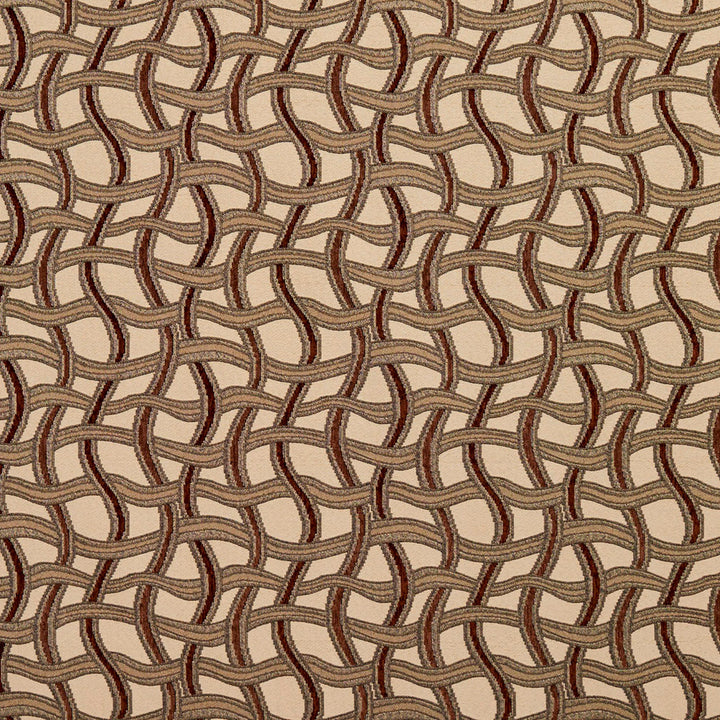 8543 Spice/Maze by Charlotte Fabric Contemporary Wovens 100% Woven Polyester Asia Exceeds 100,000 Wyzenbeek Rubs (Heavy Duty) Horizontal: 8.25" x Vertical: 7.5" 54 Inches - Fabric Carolina -