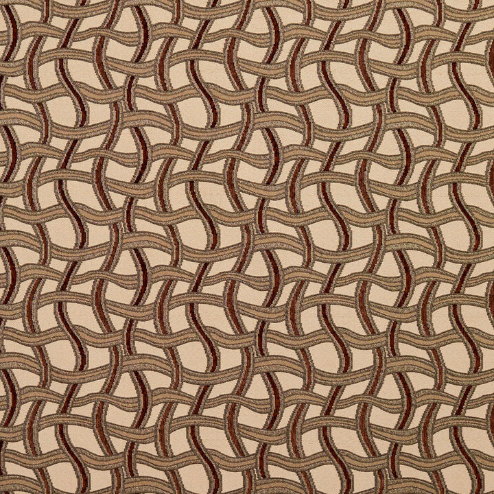 8543 Spice/Maze by Charlotte Designer Fabric Contemporary Wovens 100% Woven Polyester Asia Exceeds 100,000 Wyzenbeek Rubs (Heavy Duty) </p><p>Repeat: Horizontal: 8.25" x Vertical: 7.5" 54 Inches - Swanky Fabrics -