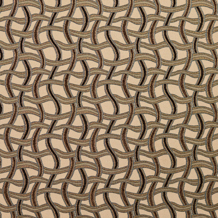 8544 Nutmeg/Maze by Charlotte Designer Fabric Contemporary Wovens 100% Woven Polyester Asia Exceeds 100,000 Wyzenbeek Rubs (Heavy Duty) Horizontal: 8.25" x Vertical: 7.5" 54 Inches - Swanky Fabrics -