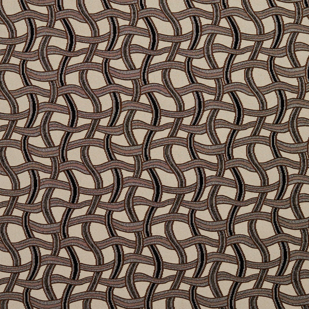 8545 Bronze/Maze by Charlotte Designer Fabric Contemporary Wovens 100% Woven Polyester Asia Exceeds 100,000 Wyzenbeek Rubs (Heavy Duty) Horizontal: 8.25" x Vertical: 7.5" 54 Inches - Swanky Fabrics -