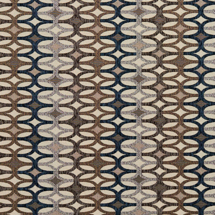 8547 Royal/Interlock by Charlotte Designer Fabric Contemporary Wovens 100% Woven Polyester Asia Exceeds 100,000 Wyzenbeek Rubs (Heavy Duty) Horizontal: 7.5" x Vertical: 3" 54 Inches - Swanky Fabrics -