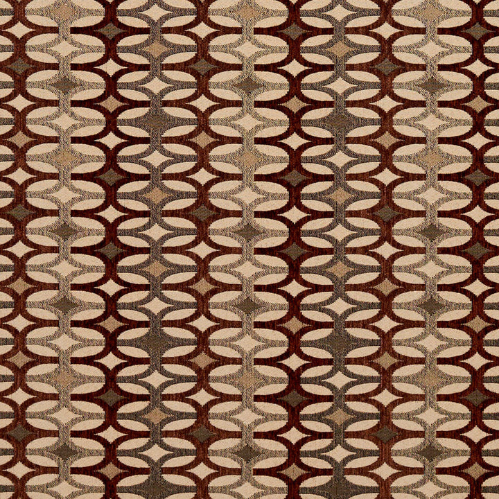 8548 Spice/Interlock by Charlotte Designer Fabric Contemporary Wovens 100% Woven Polyester Asia Exceeds 100,000 Wyzenbeek Rubs (Heavy Duty) Horizontal: 7.5" x Vertical: 3" 54 Inches - Swanky Fabrics -