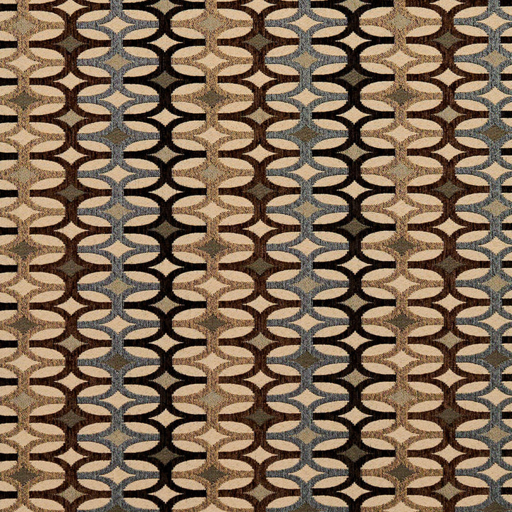 8549 Nutmeg/Interlock by Charlotte Designer Fabric Contemporary Wovens 100% Woven Polyester Asia Exceeds 100,000 Wyzenbeek Rubs (Heavy Duty) Horizontal: 7.5" x Vertical: 3" 54 Inches - Swanky Fabrics -