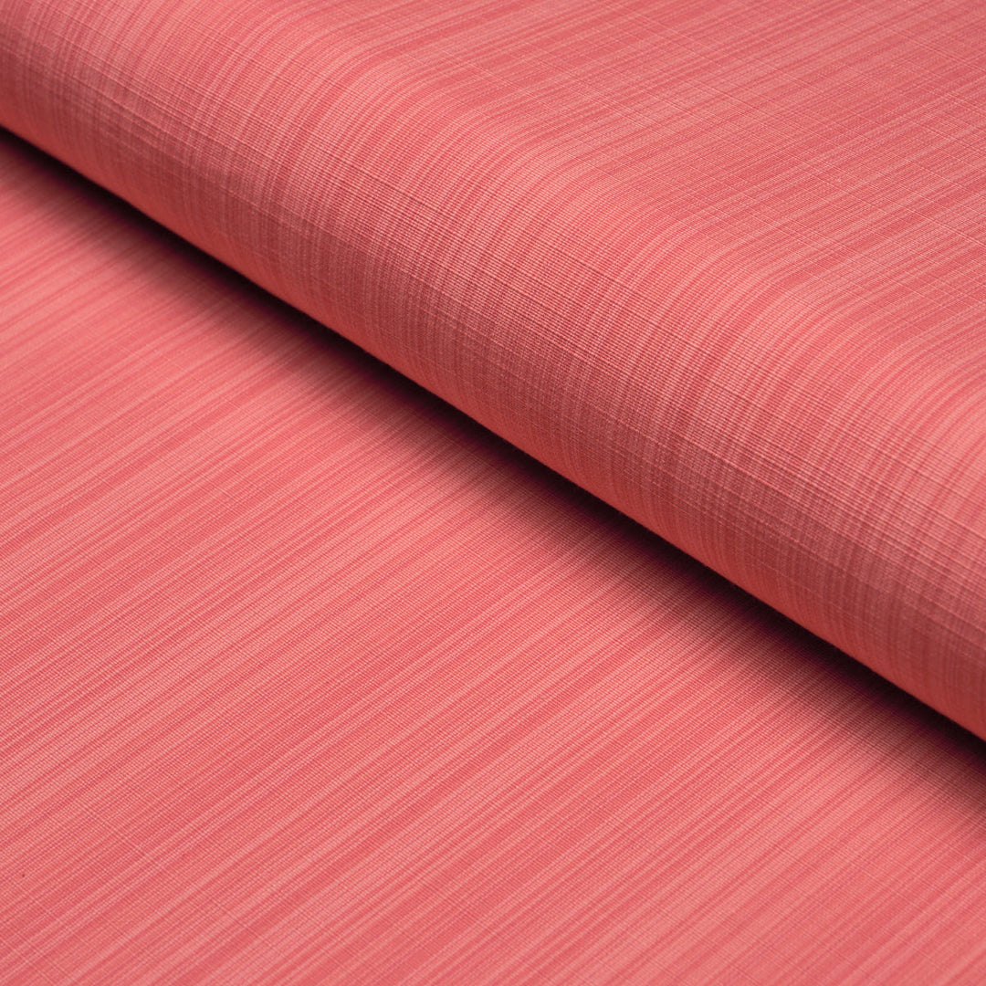 Gracie Solid Strié - Coral by Schumacher Fabric