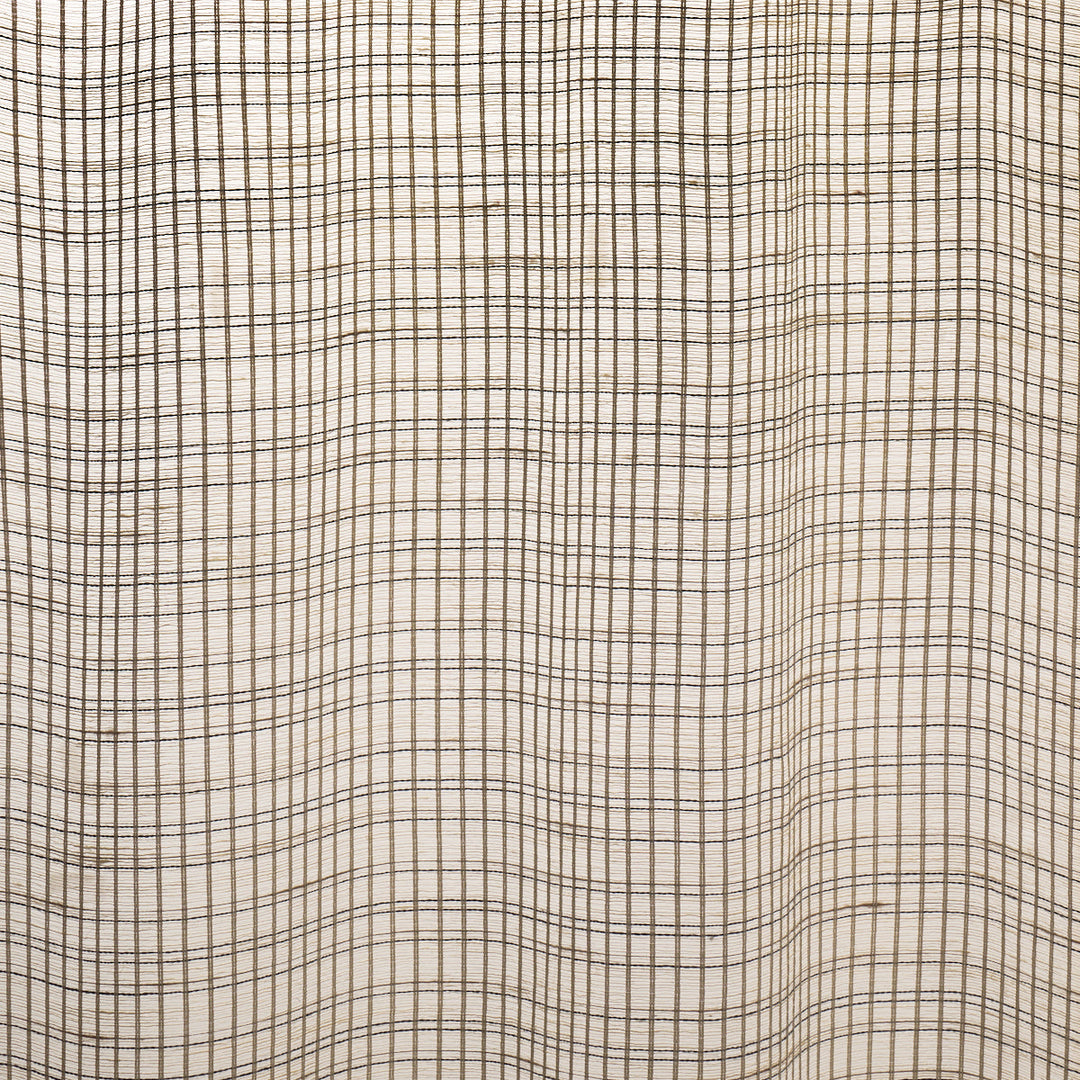 Payton Linen Sheer Grid - Black & White by Schumacher Fabric