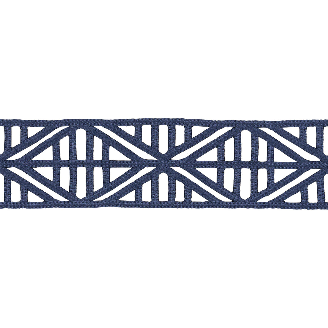 Diamond Lattice - Navy by Schumacher Trim