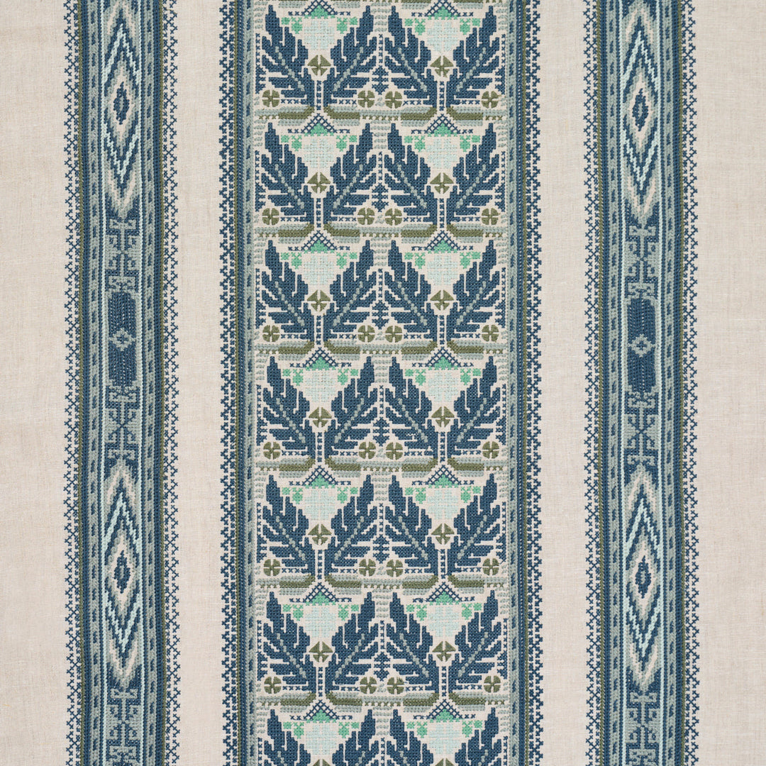 Ayla Embroidery - Ocean by Schumacher Fabric