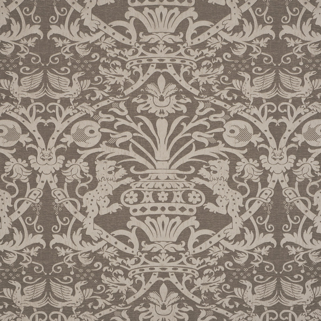 Dougal Damask - Smoke by Schumacher Fabric