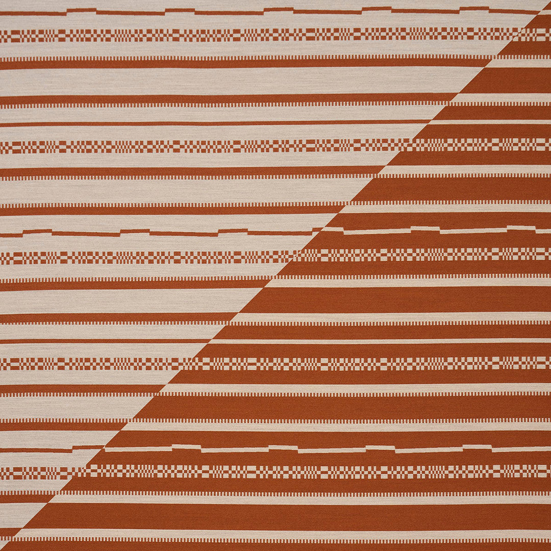 Skyline Stripes Reversible - Burnt Orange by Schumacher Fabric