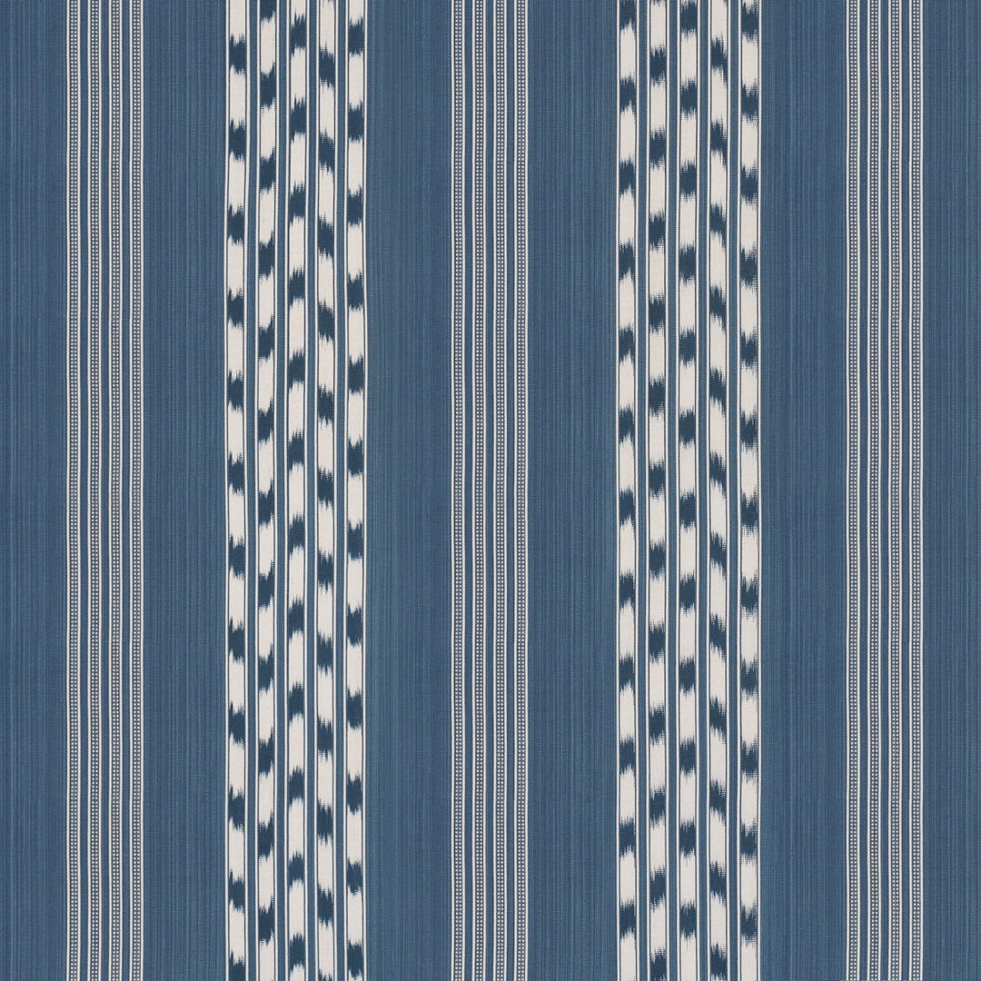 Deja Stripe - Indigo by Schumacher Fabric