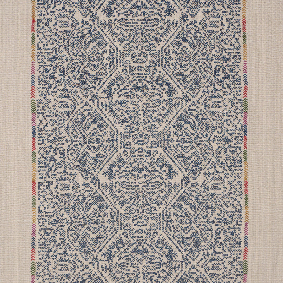 Orion Embroidery - Indigo by Schumacher Fabric