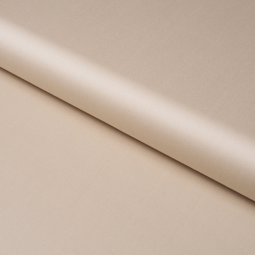 Donovan Merino Wool Sateen - Taupe by Schumacher Fabric