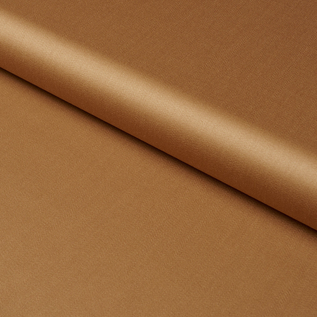 Donovan Merino Wool Sateen - Caramel by Schumacher Fabric