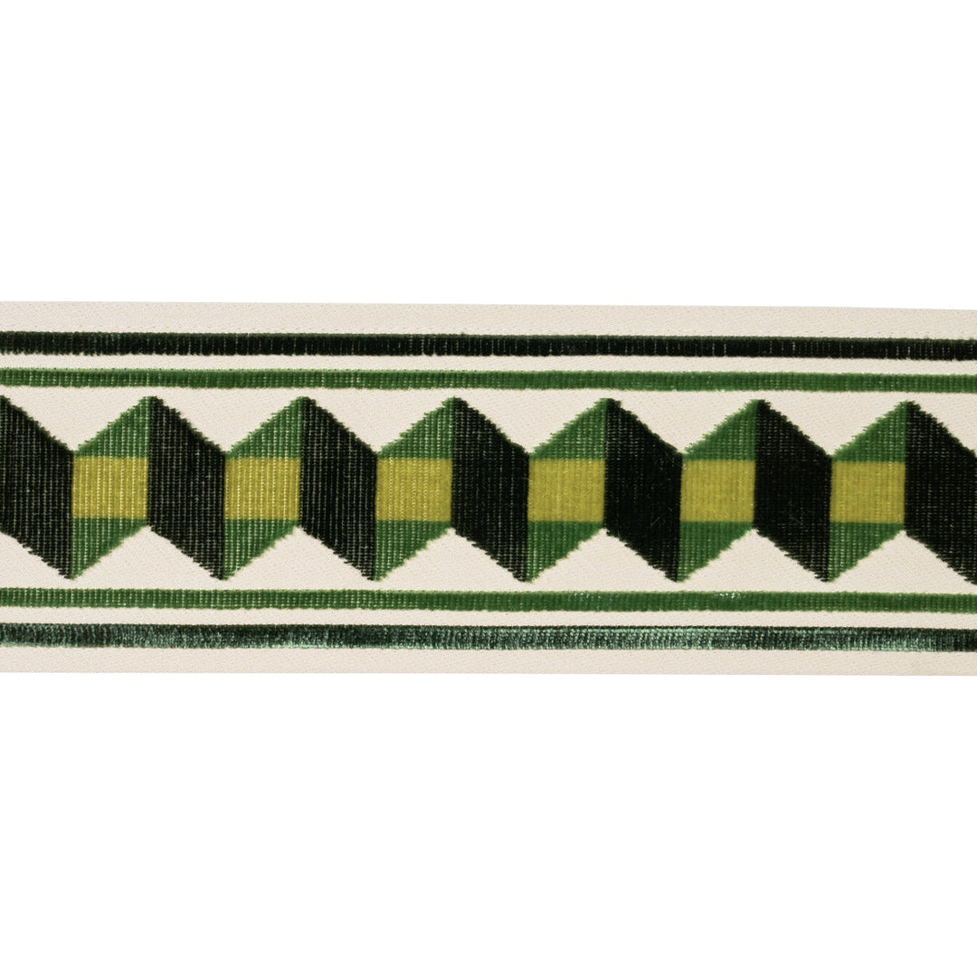 Jilly Velvet Tape - Pear Green by Schumacher Trim