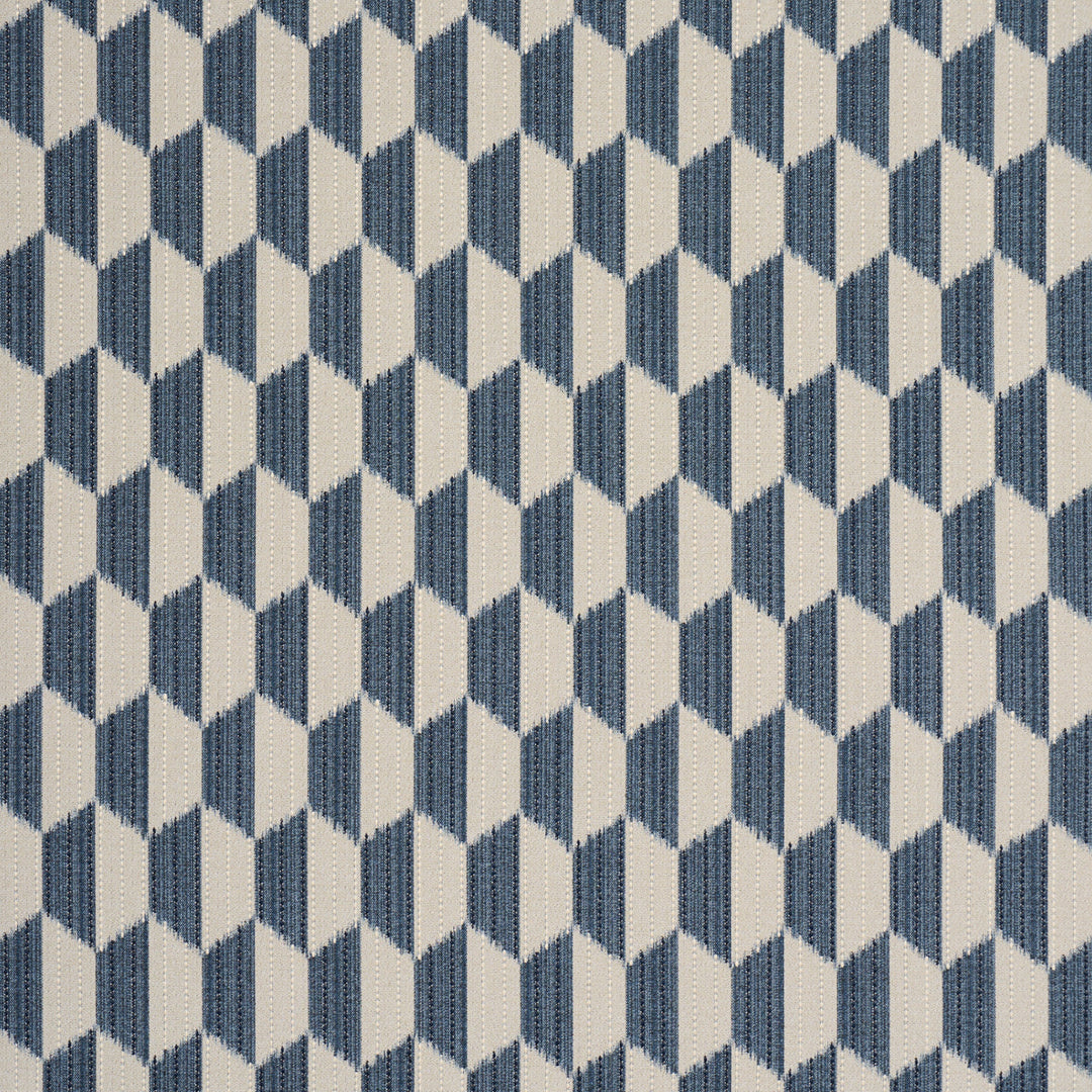 Dena Diamond Ikat Performance - Indigo by Schumacher Fabric