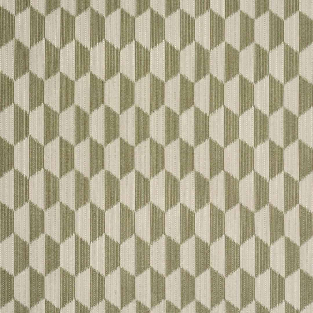 Dena Diamond Ikat Performance - Green by Schumacher Fabric