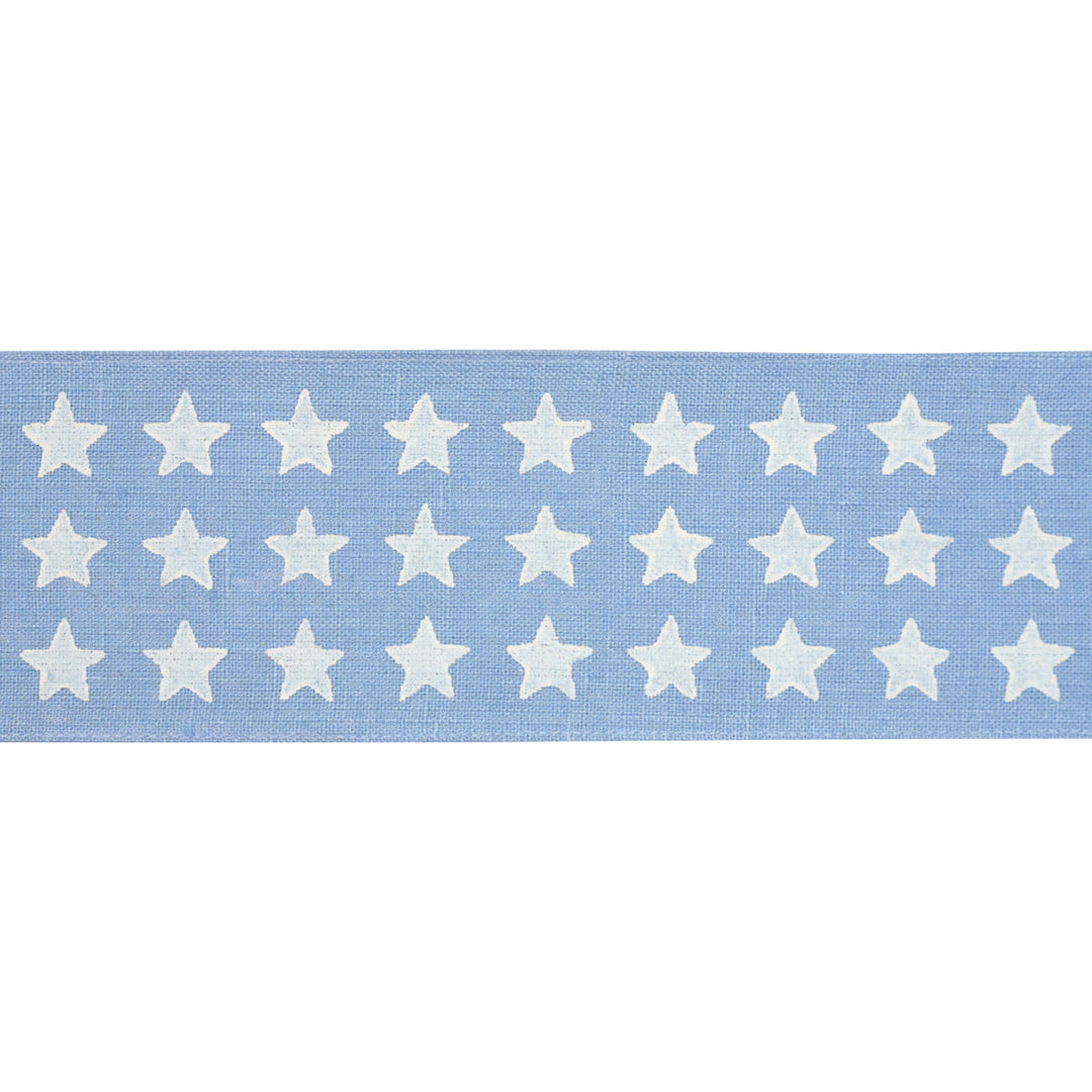 Astra Block-Print Tape - Sky by Schumacher Trim