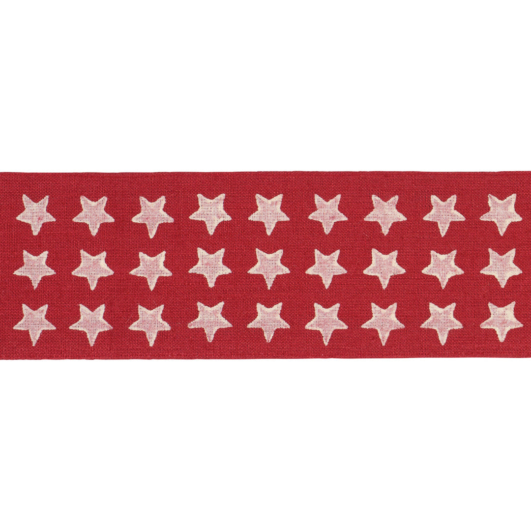 Astra Block-Print Tape - Red by Schumacher Trim