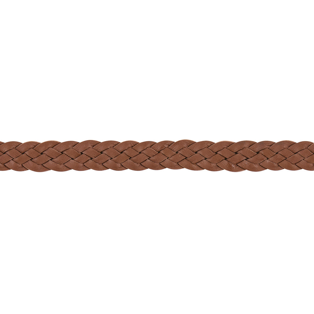 Pondera Leather Braid - Brown by Schumacher Trim