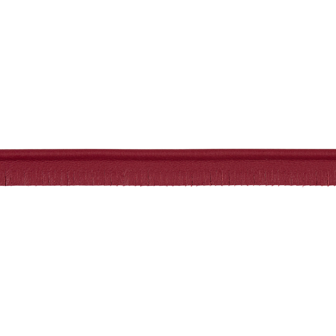 Burnham Narrow Leather Piping - Red by Schumacher Trim