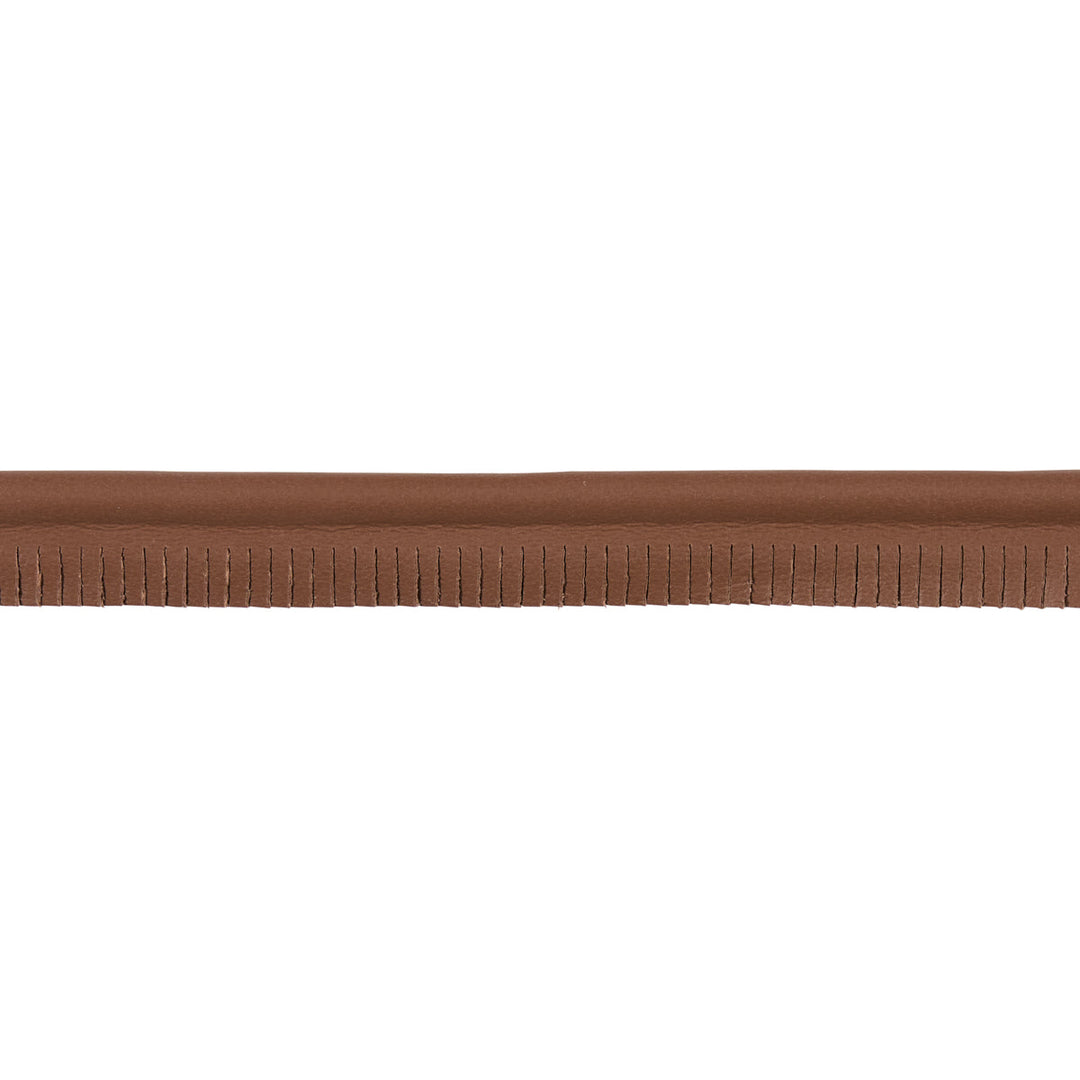 Burnham Medium Leather Piping - Brown by Schumacher Trim