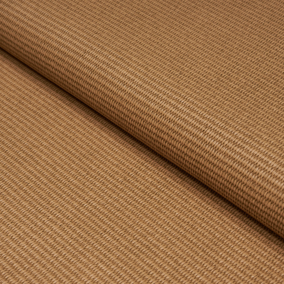 Vegan Leather Basketweave In/Out - Camel by Schumacher Fabric