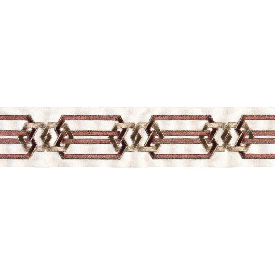 Corinne Tape - Rust & Beige by Schumacher Trim