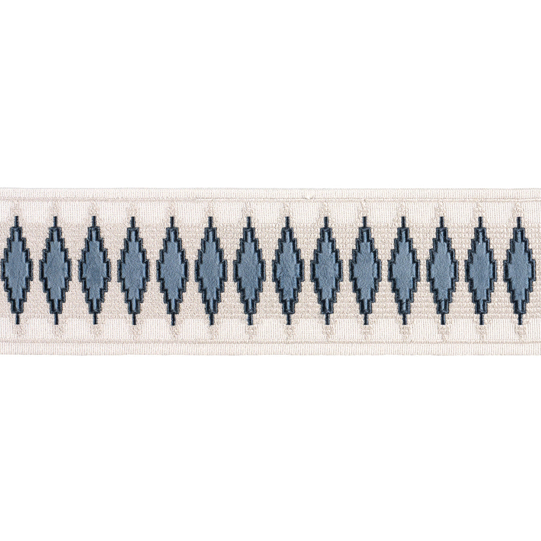 Mireille Velvet Tape - Blue by Schumacher Trim