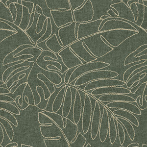 Monstera Emb. Juniper 880180 By Tommy Bahama Fabric