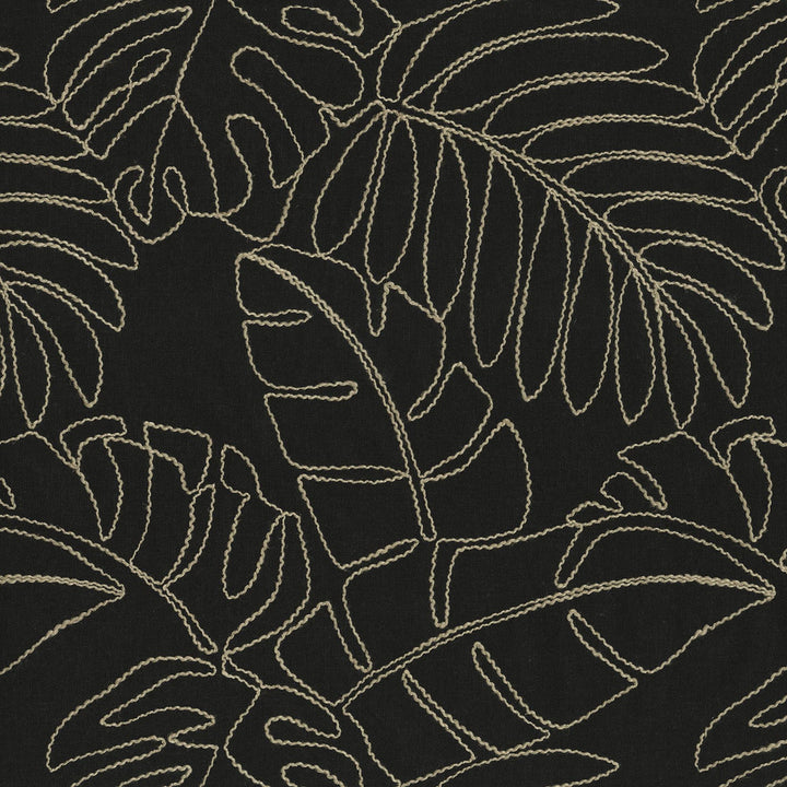 Monstera Emb. Ebony 880182 by TOMMY BAHAMA Fabric - Base 55% cotton, 45% polyester / Emb. 50% rayon, 50% linen India 51000 Horizontal: 13.5 and Vertical: 15.5 55 - Fabric Carolina -