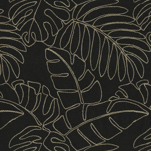 Monstera Emb. Ebony 880182 By Tommy Bahama Fabric