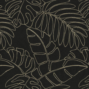 Monstera Emb. Ebony 880182 By Tommy Bahama Fabric