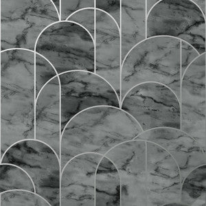 Arch Grey Geometric Wallpaper by Engblad & Co
