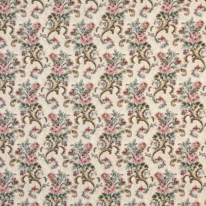 8858 Rose Mist by Charlotte Designer Fabric Tapestry Treasures III & Ring Book Page #67 39% Polyester, 33% Olefin, 28% Cotton Asia Exceeds 100,000 Wyzenbeek Rubs (Heavy Duty) Horizontal: 6.5" x Vertical: 7.0" 54 Inches - Swanky Fabrics -