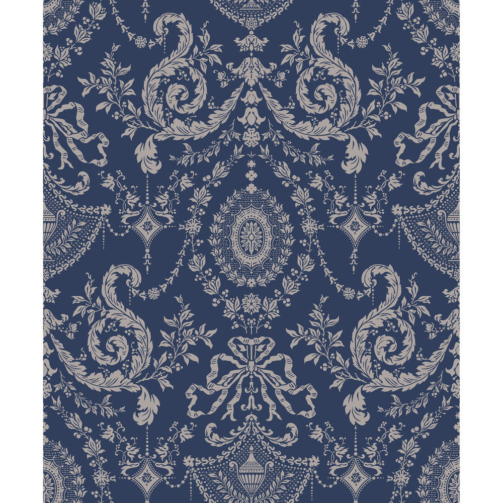 Woolverston Blue by Cole & Son Wallcovering PAPER - 100% United Kingdom Horizontal: and Vertical: 25 21 - Fabric Carolina -