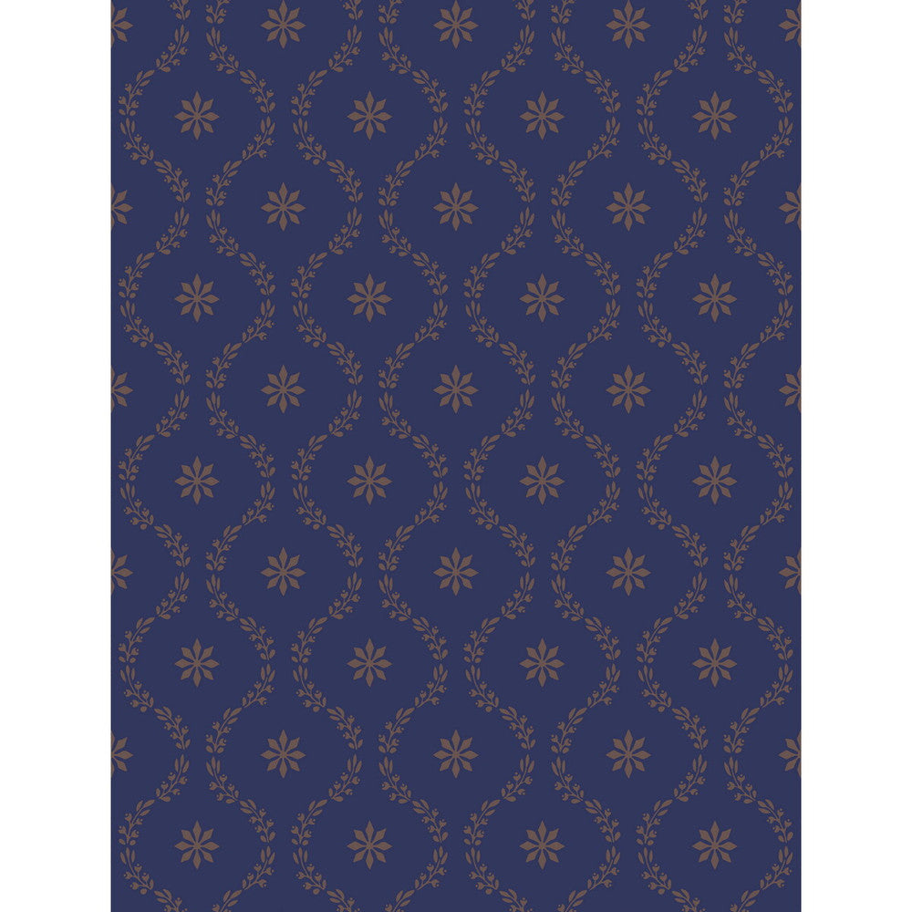 Clandon Navy by Cole & Son Designer Wallcovering PAPER - 100% United Kingdom Horizontal: and Vertical: 5.5 21 - Swanky Fabrics -