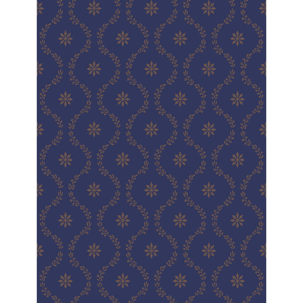 Clandon Navy by Cole & Son Wallcovering - PAPER - 100% United Kingdom - Horizontal: - and Vertical: 5.5 21 - Fabric Carolina -