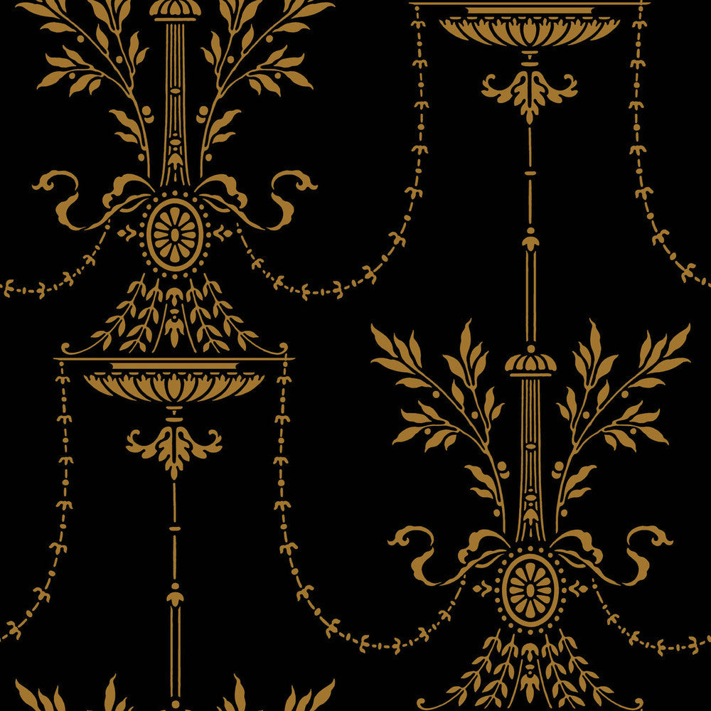 Dorset Noir by Cole & Son Designer Wallcovering PAPER - 100% United Kingdom Horizontal: and Vertical: 21 21 - Swanky Fabrics -