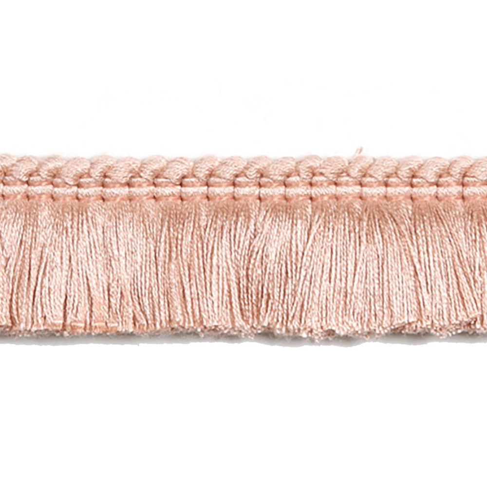Hellenic Key Brushed Fringe Ballet Pink by Europatex Designer Fabric Hellenic 97% Fibranne, 2% Polyester, 1% Nylon 1.25 inches - Swanky Fabrics -