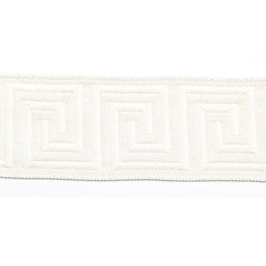 Hellenic Key Jacquard Tape Pearl by Europatex Fabric