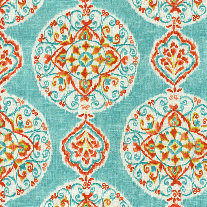 Mirage Medallion Capri 900122 by Dena Home Fabric THROUGH THE LOOKING GLASS 55% Linen 45% Rayon U.S.A. Wyzenbeek 24,000 Horizontal: 13.50" and Vertical: 13.50" 54" - Fabric Carolina -
