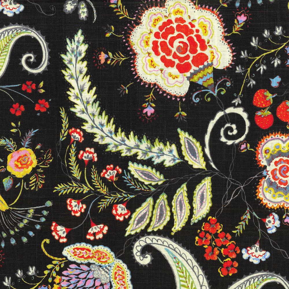 Hidden Charms Fiesta 900310 by Dena Home Fabric - 55% LINEN 45% RAYON CHINA 15000 Horizontal: 13.5 and Vertical: 27 54 - Fabric Carolina -