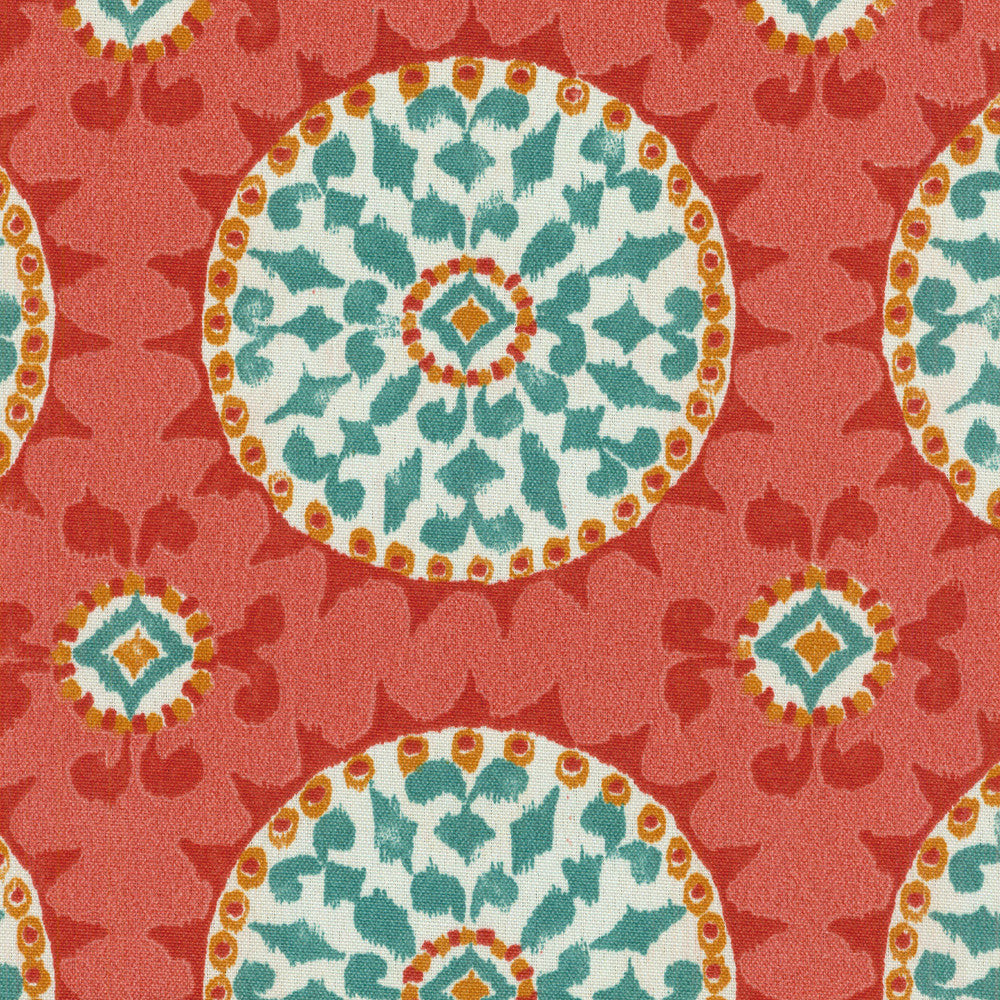 JOHARA Watermelon 900400 by Dena Designs Outdoor Fabric - 80% POLYESTER 20% POLYPROPYLENE USA Horizontal: 13.5 and Vertical: 13.5 54 - Fabric Carolina -