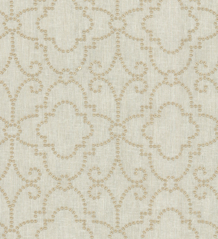 Wow Factor Emb Gilded 900430 by Dena Home Fabric - BASE:64%Polyester 32%Cotton 4%Linen EMBROID:100% Nylon Sequin INDIA 9000 Horizontal: 6 and Vertical: 6 54 - Fabric Carolina -