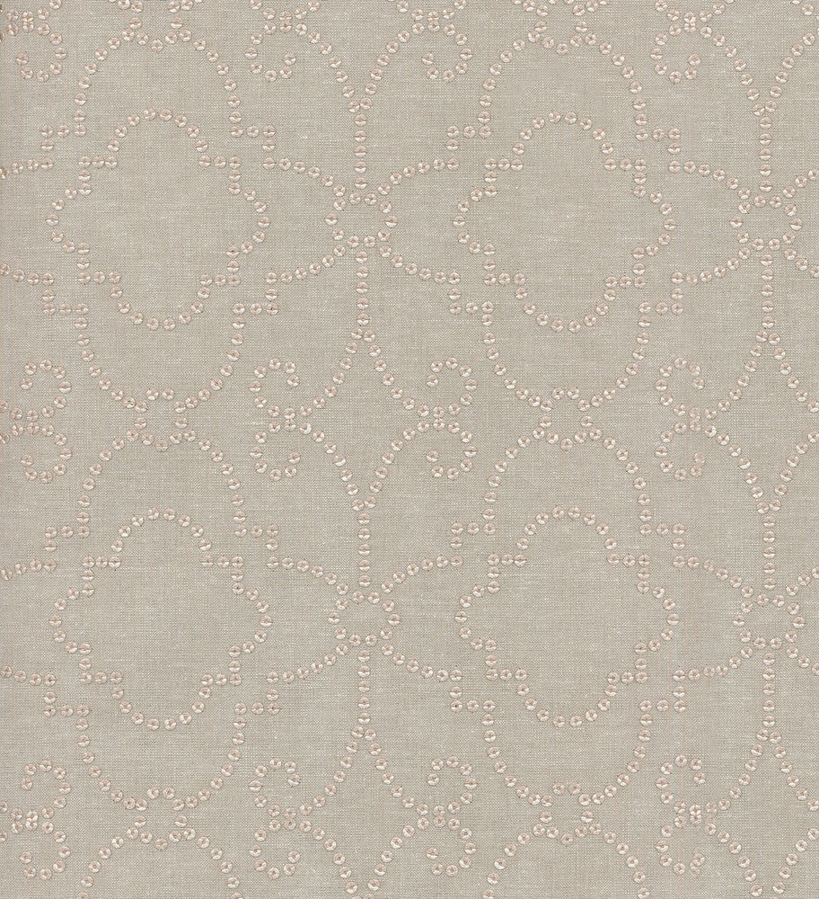 Wow Factor Emb Rose Gold 900431 by Dena Home Fabric - BASE:64%Polyester 32%Cotton 4%Linen EMBROID:100% Nylon Sequin India 9000 Horizontal: 6 and Vertical: 6 54" Base 51" Embroidery - Fabric Carolina -