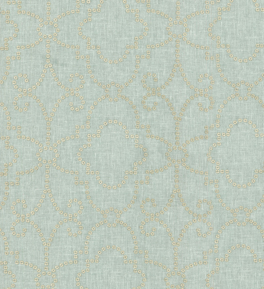 Wow Factor Emb Moonstone 900432 by Dena Home Fabric - BASE:64%Polyester 32%Cotton 4%Linen EMBROID:100% Nylon Sequin INDIA 9000 Horizontal: 6 and Vertical: 6 54 - Fabric Carolina -