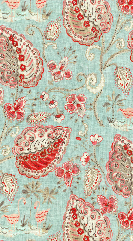 Flamingo Frolic Bellini 900480 by Dena Home Fabric - 100% POLYESTER China 24000 Horizontal: 13.5 and Vertical: 25.25 54 - Fabric Carolina -