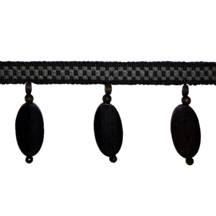 ST3268 Charcoal by Europatex Fabric Primitive 100% Wood 3.25 inches - Fabric Carolina -