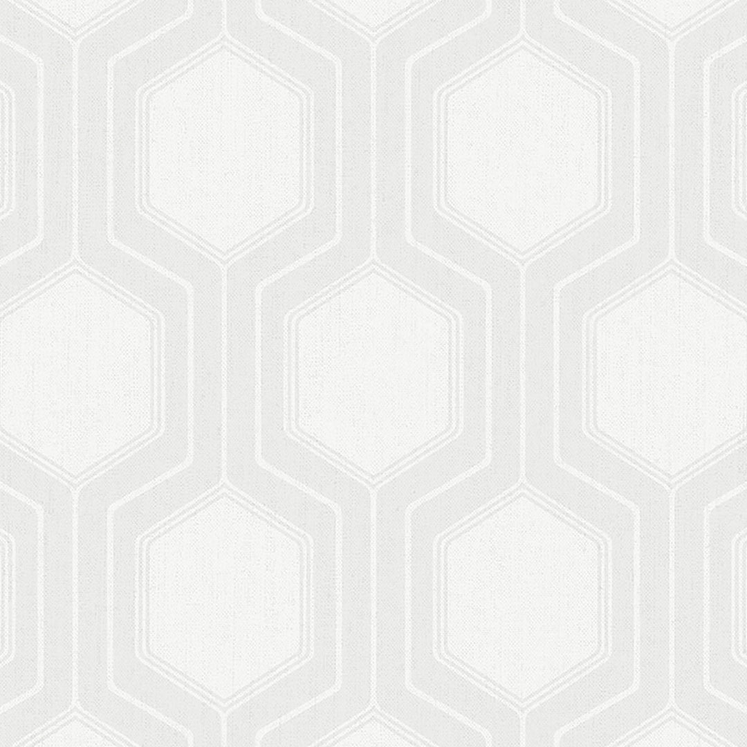Graphic Hexagon - Bone by Schumacher Wallcovering